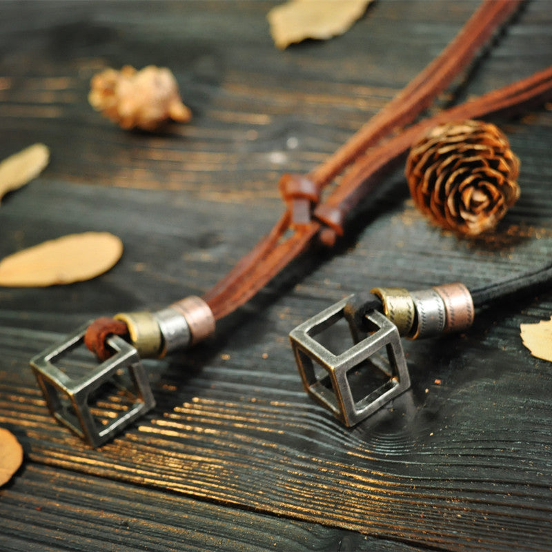 Punk & Vintage Pendant Leather Necklaces