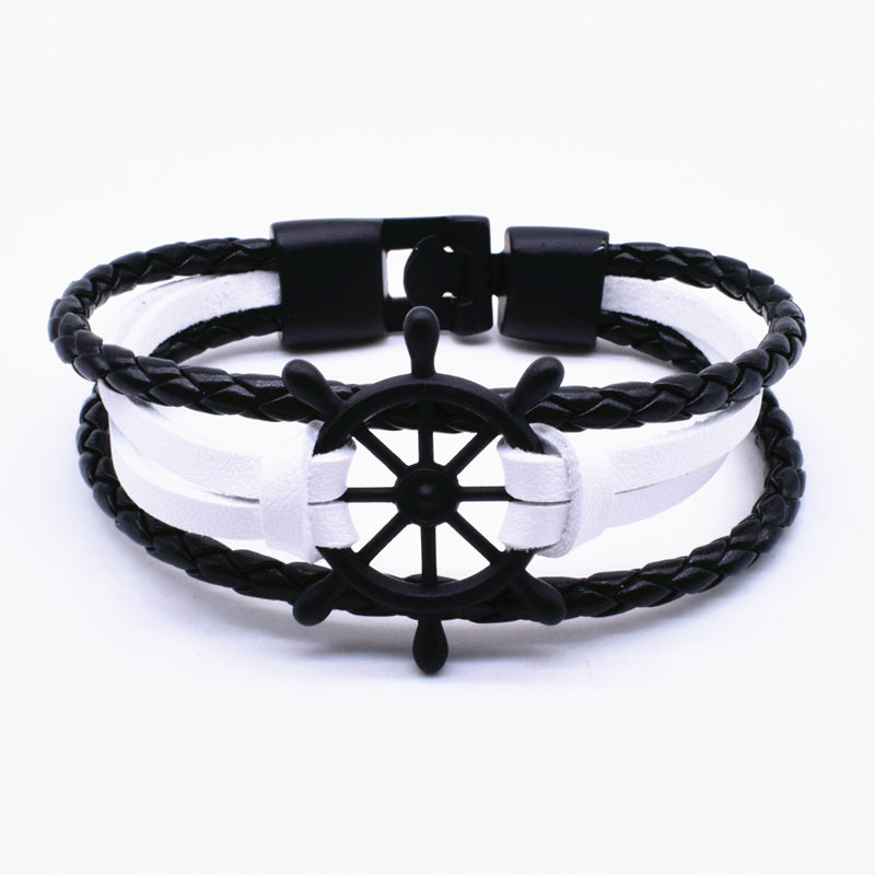 Punk Rudder Anchor Bracelet