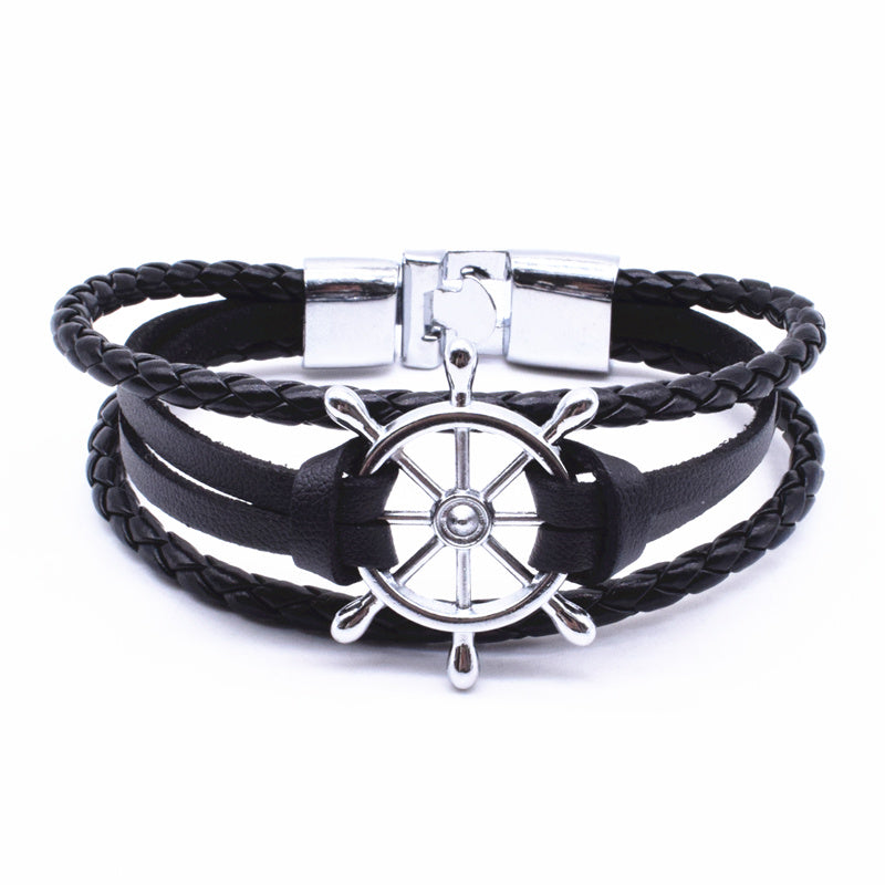 Punk Rudder Anchor Bracelet