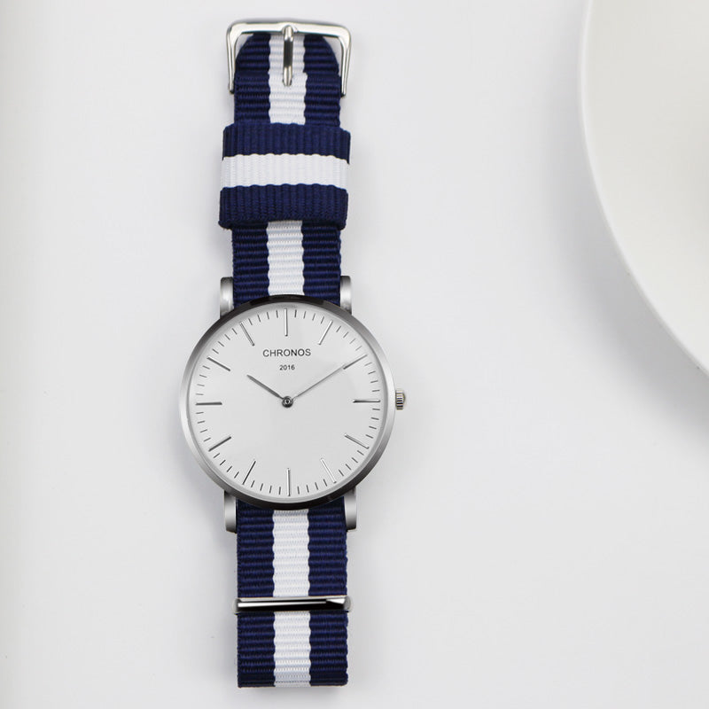 Casual Quartz Three-Tone Watch