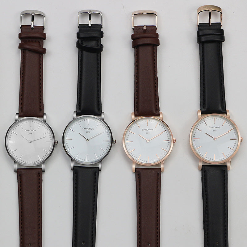Casual Quartz Three-Tone Watch