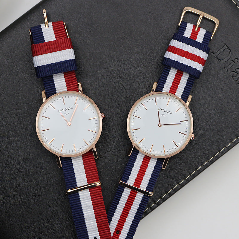 Casual Quartz Three-Tone Watch