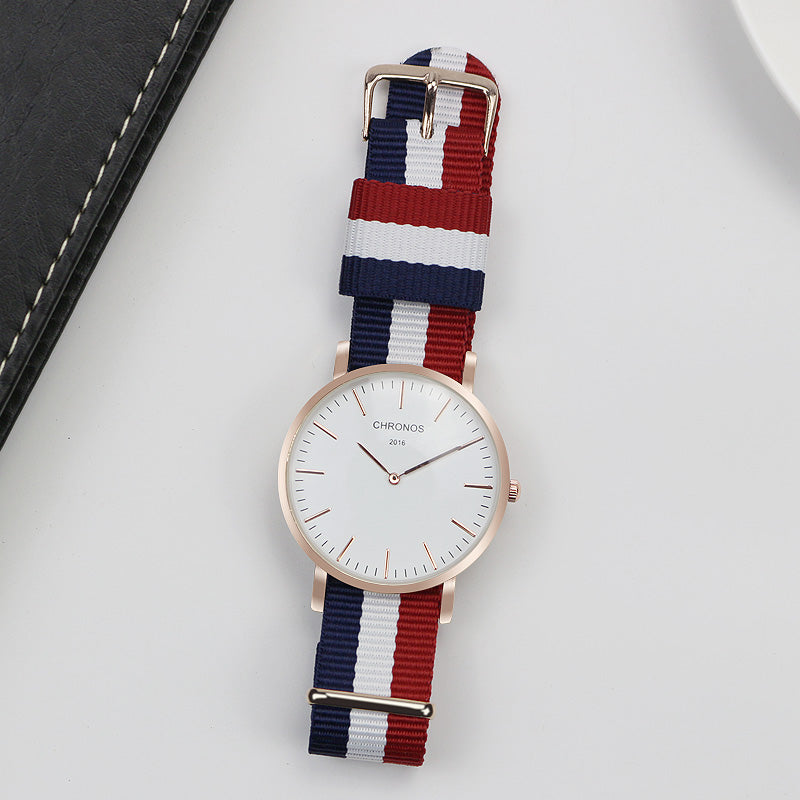 Casual Quartz Three-Tone Watch
