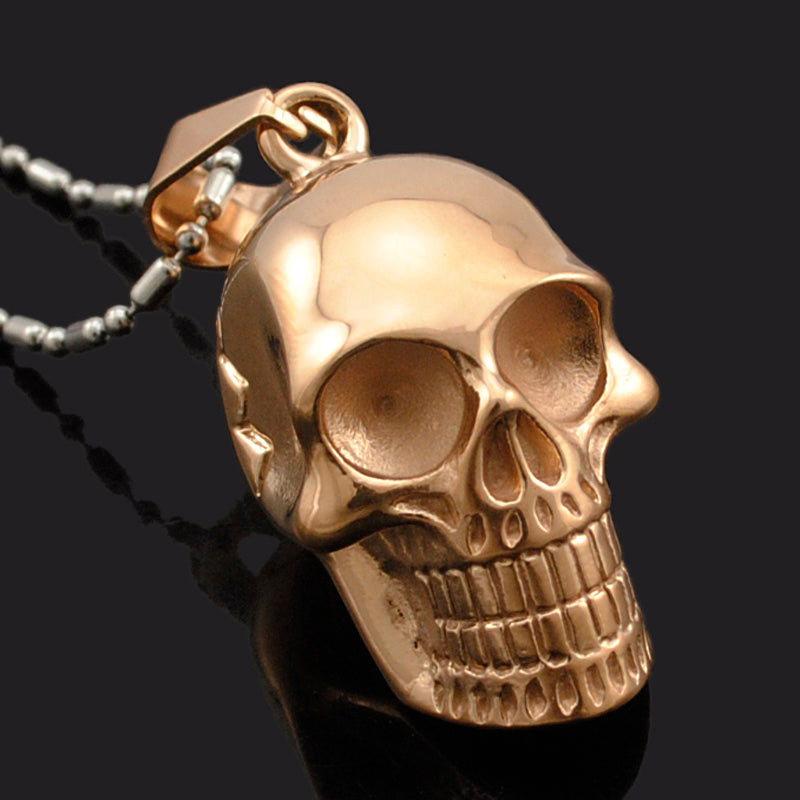 Biker's Skull Skeleton Pendant Necklace