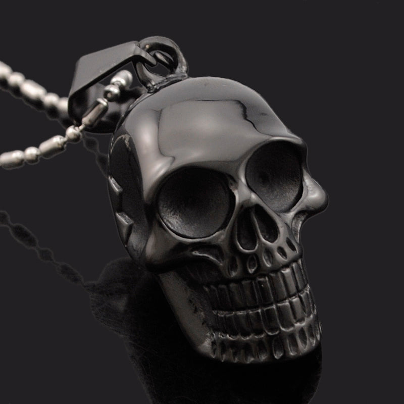 Biker's Skull Skeleton Pendant Necklace