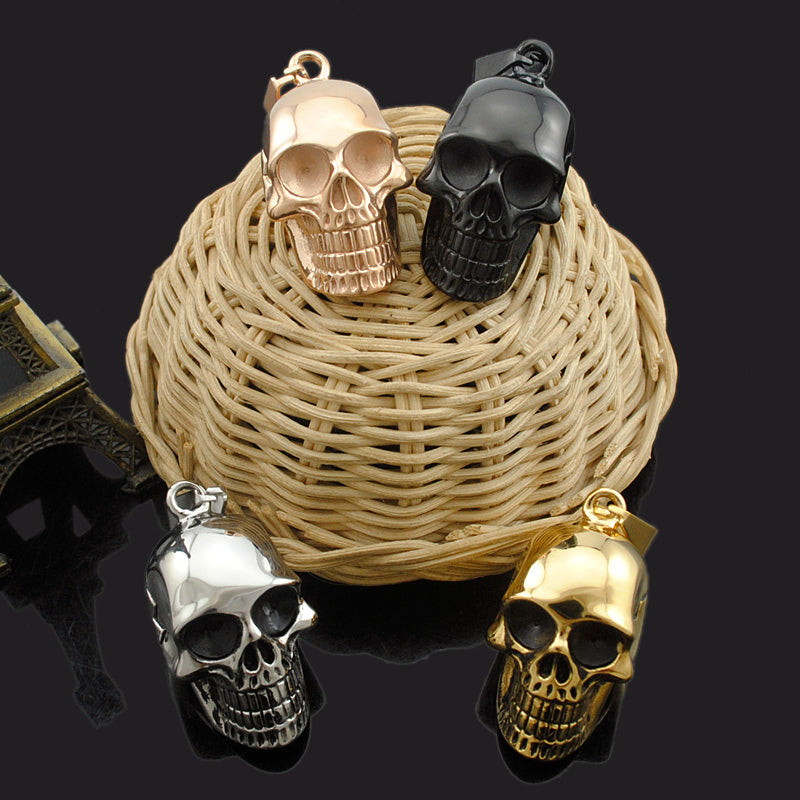 Biker's Skull Skeleton Pendant Necklace