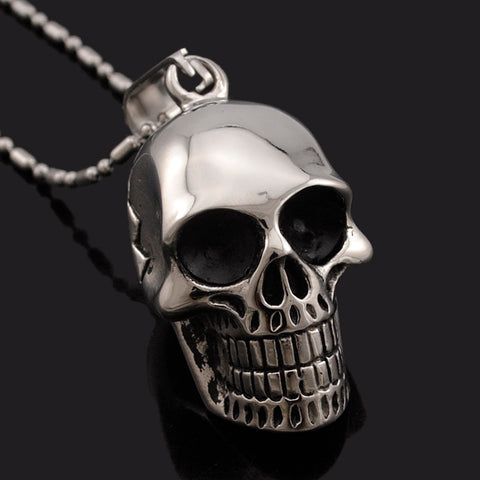 Biker's Skull Skeleton Pendant Necklace