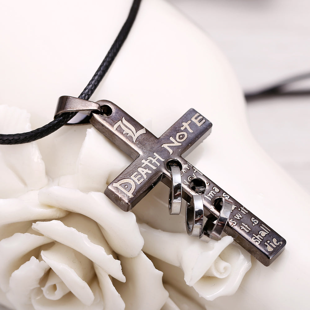 Death Note Cross Pendant Necklace