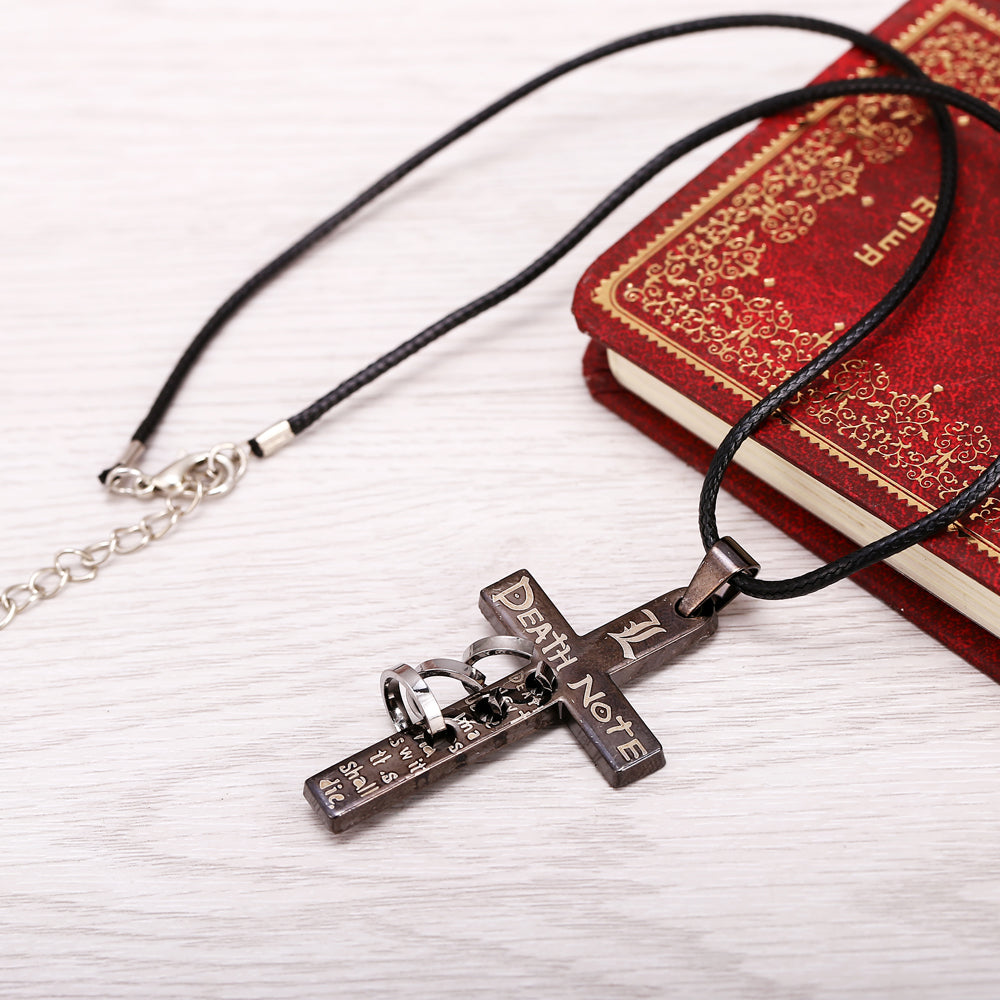 Death Note Cross Pendant Necklace