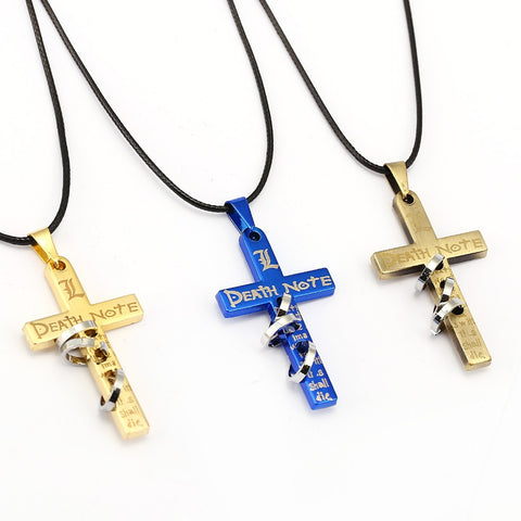 Death Note Cross Pendant Necklace