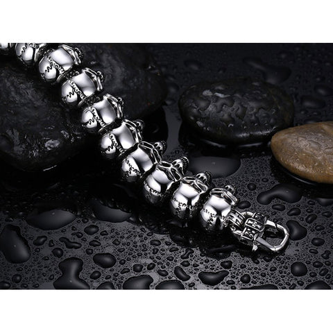 Men's Punk Skeleton Skull Bracelet