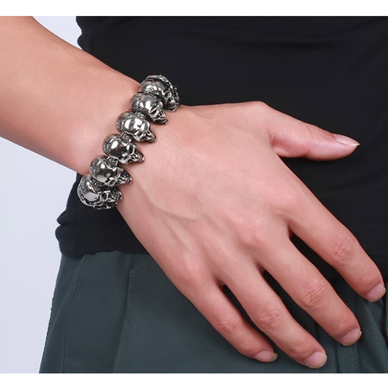 Men's Punk Skeleton Skull Bracelet