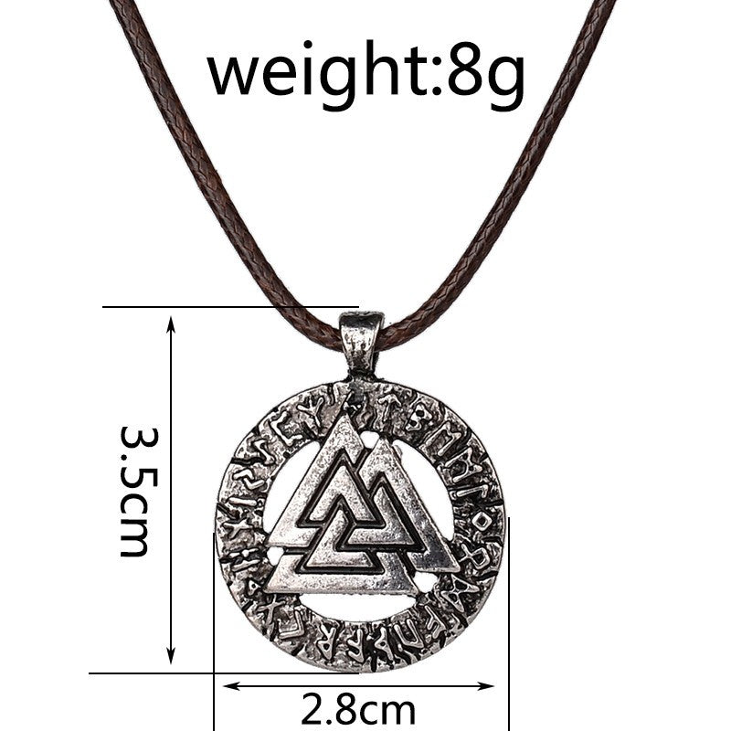 Viking Odin's Symbol of Norse Pendant Necklace