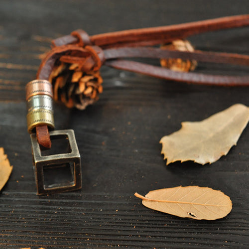 Punk & Vintage Pendant Leather Necklaces