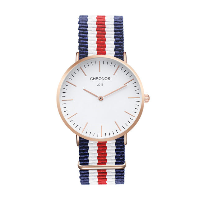 Casual Quartz Three-Tone Watch