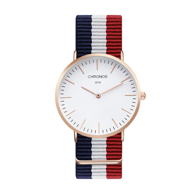 Casual Quartz Three-Tone Watch