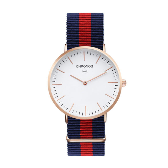 Casual Quartz Three-Tone Watch