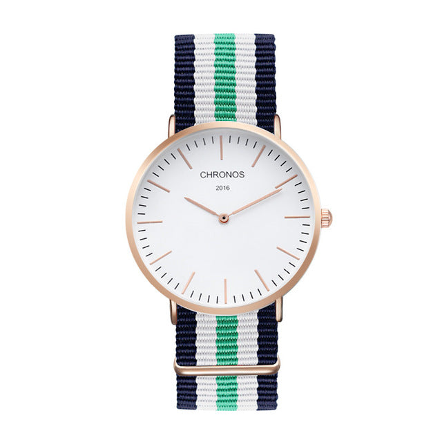 Casual Quartz Three-Tone Watch