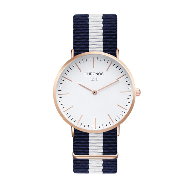 Casual Quartz Three-Tone Watch