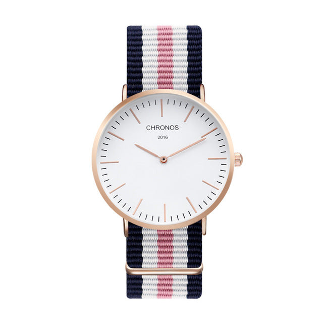 Casual Quartz Three-Tone Watch