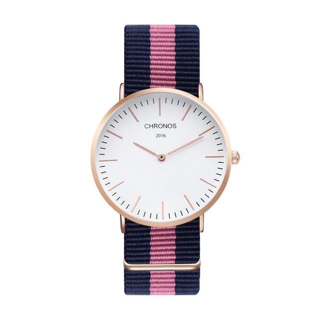 Casual Quartz Three-Tone Watch