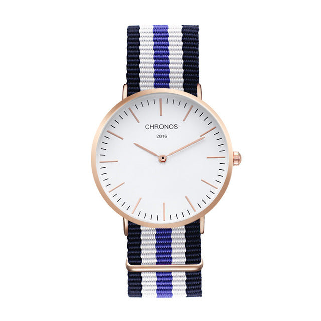 Casual Quartz Three-Tone Watch