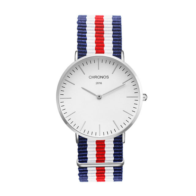 Casual Quartz Three-Tone Watch