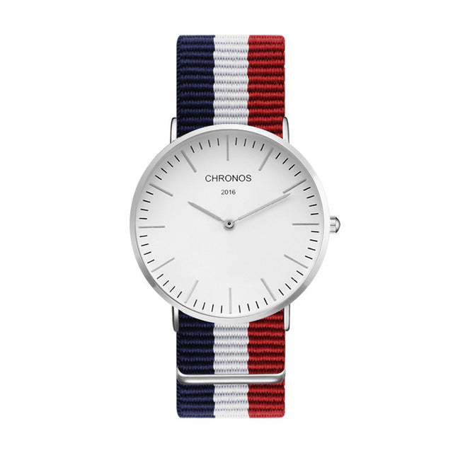 Casual Quartz Three-Tone Watch