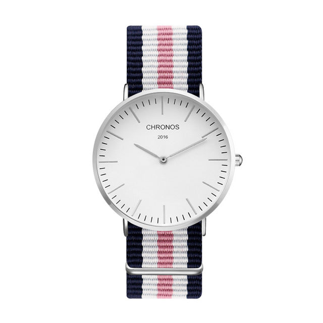 Casual Quartz Three-Tone Watch