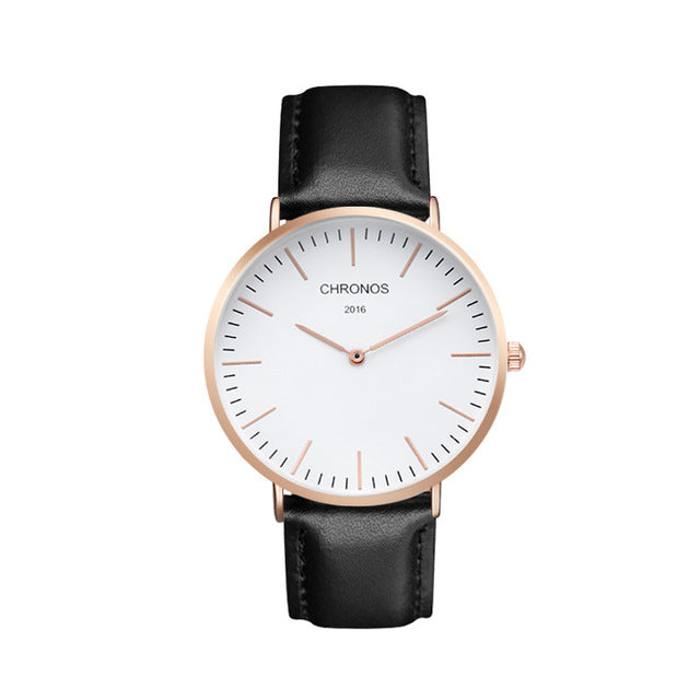 Casual Quartz Three-Tone Watch