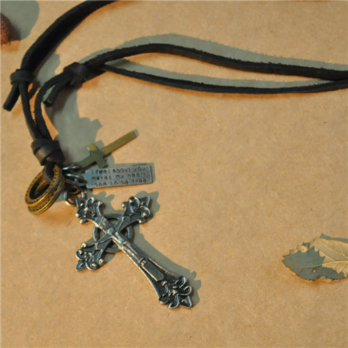 Punk & Vintage Pendant Leather Necklaces