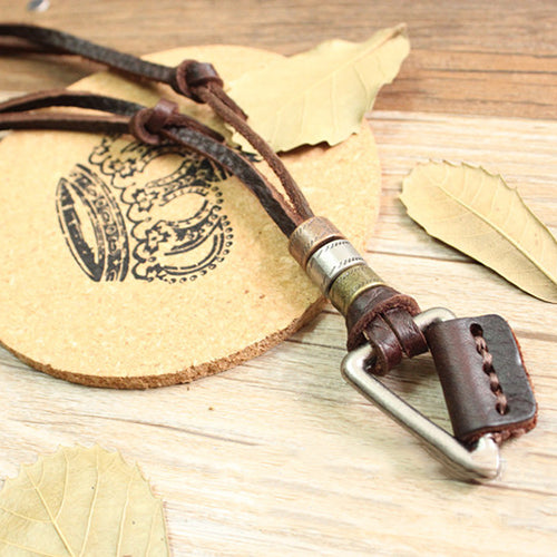 Punk & Vintage Pendant Leather Necklaces