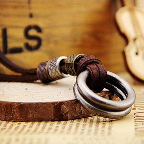 Punk & Vintage Pendant Leather Necklaces