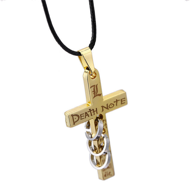 Death Note Cross Pendant Necklace