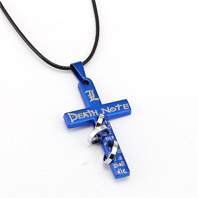 Death Note Cross Pendant Necklace