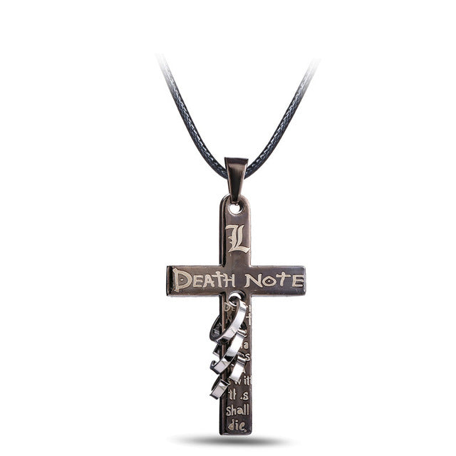 Death Note Cross Pendant Necklace